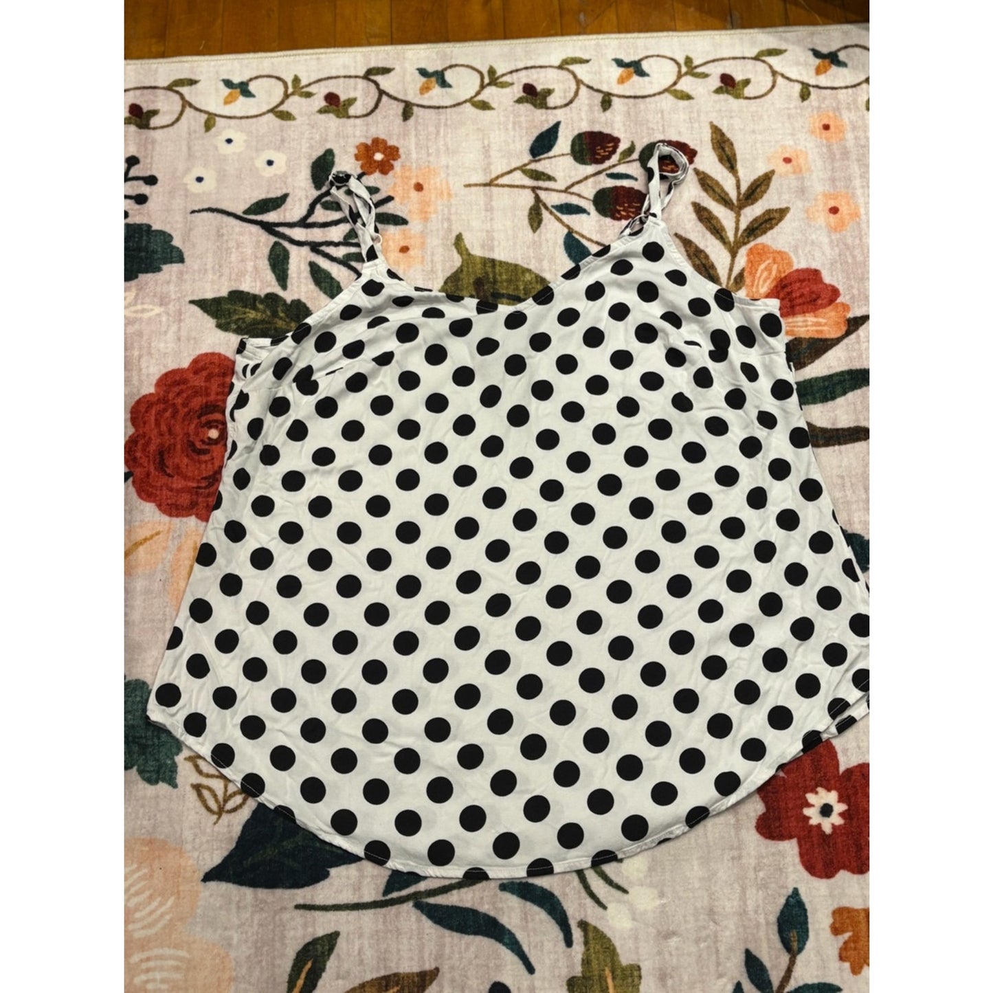 torrid Black and White Polka Dot Spaghetti Strap Cami