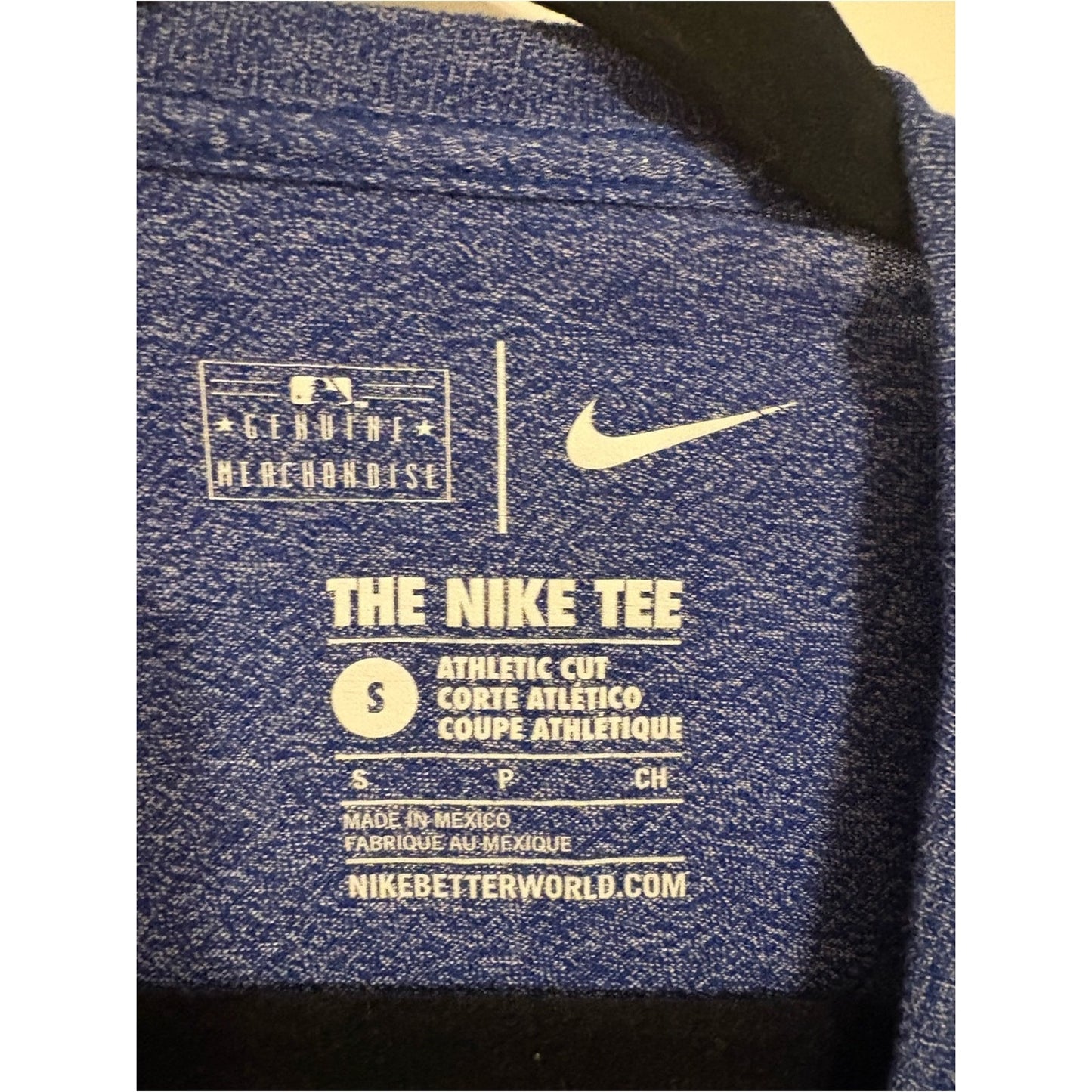 Nike Blue Dodgers Heathered Short Sleeve Tee