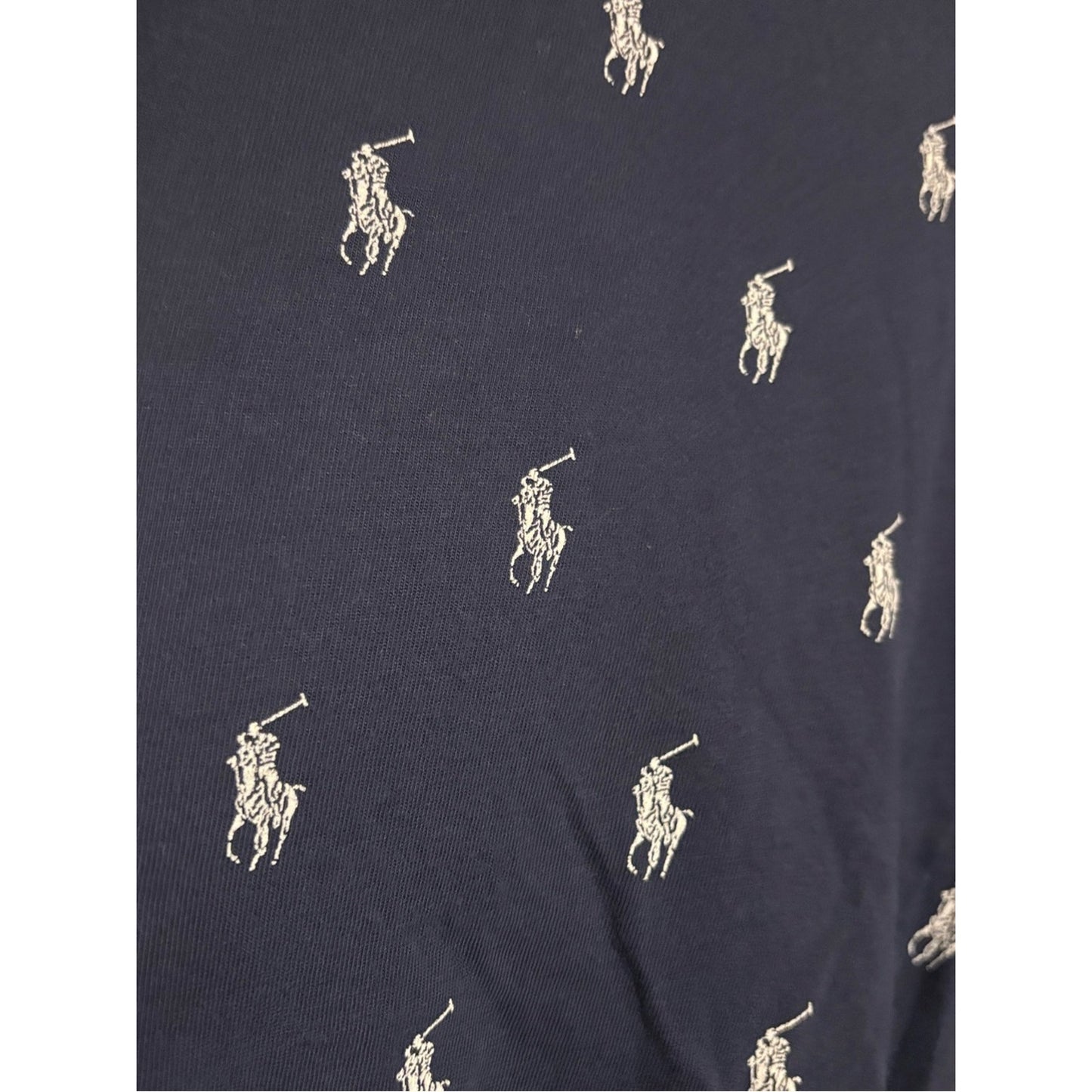 Ralph Lauren Navy Lounge Pants with White Polo Pony Embroidery