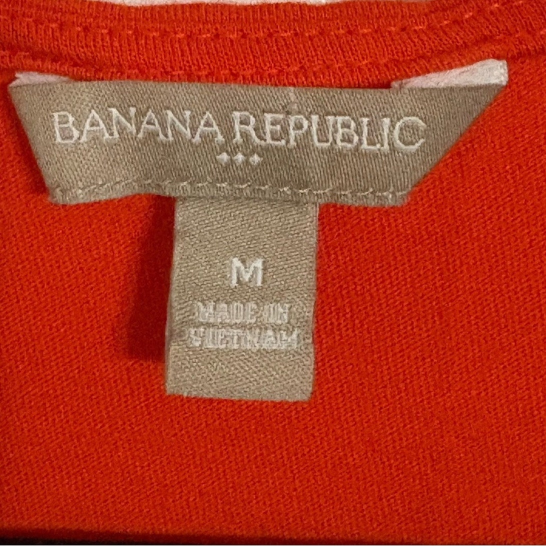 Banana Republic Bright Orange Eyelet Scoop Tank