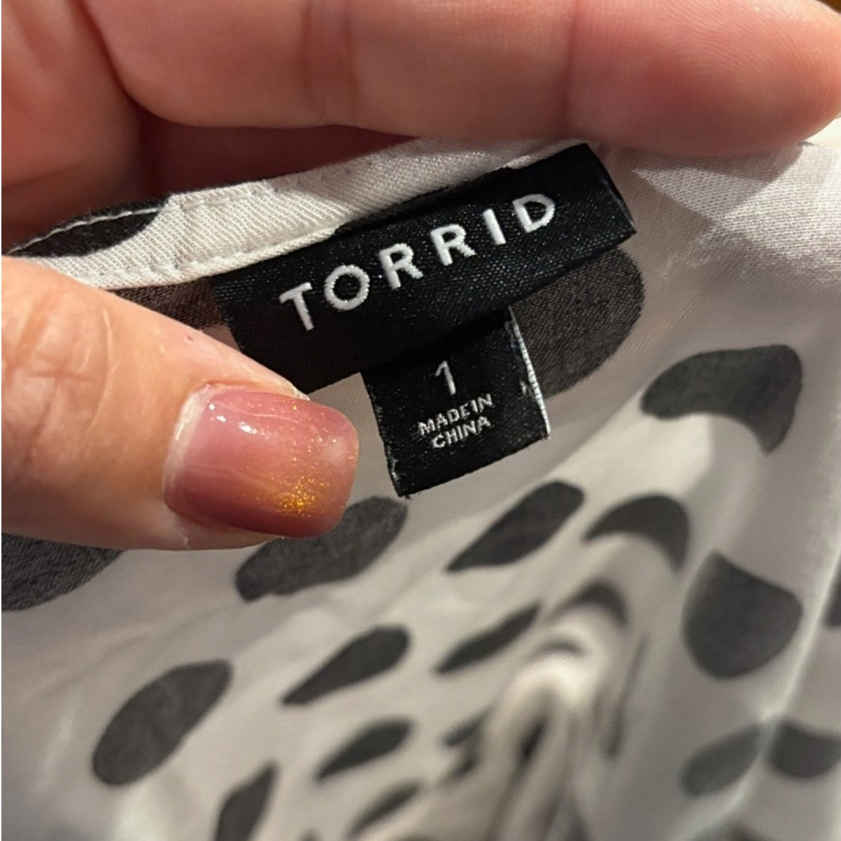 torrid Black and White Polka Dot Spaghetti Strap Cami
