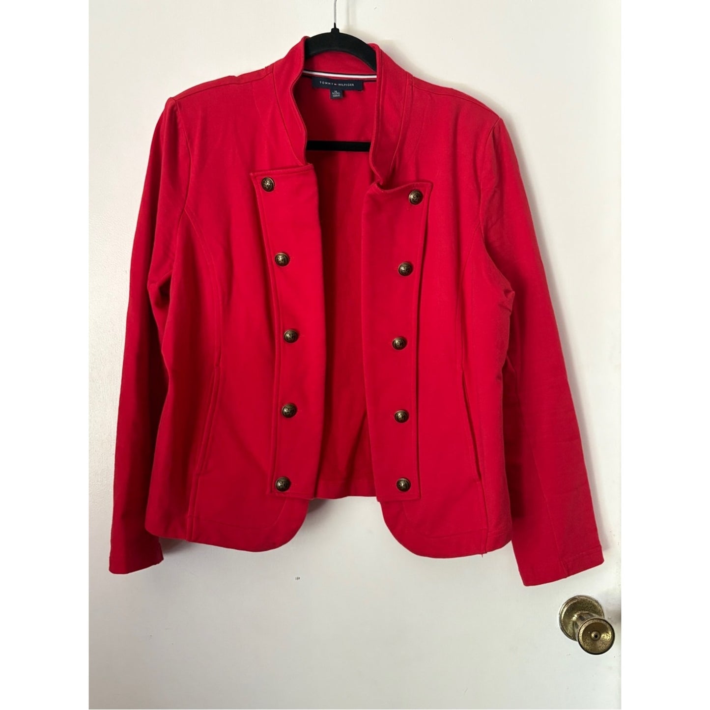 Tommy Hilfiger Women's Red Military-Style Jacket