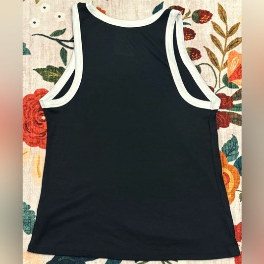 a new day Black Tank with White Accent
