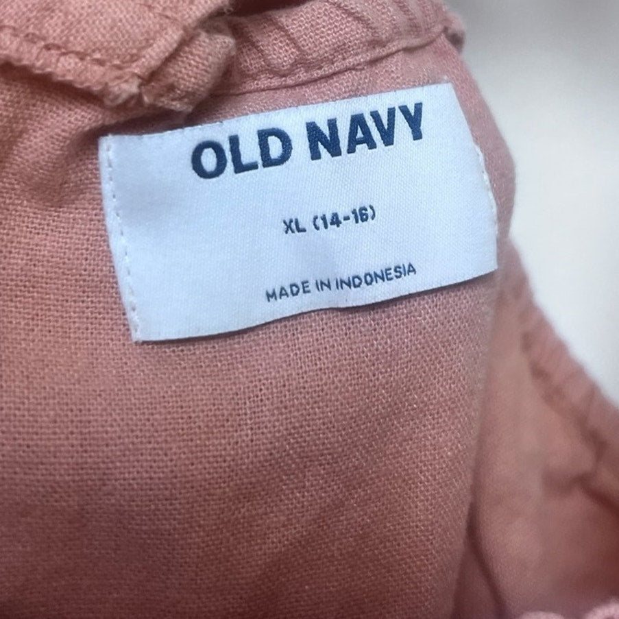 Old Navy Dusty Mauve Crochet-Trim Girls Romper